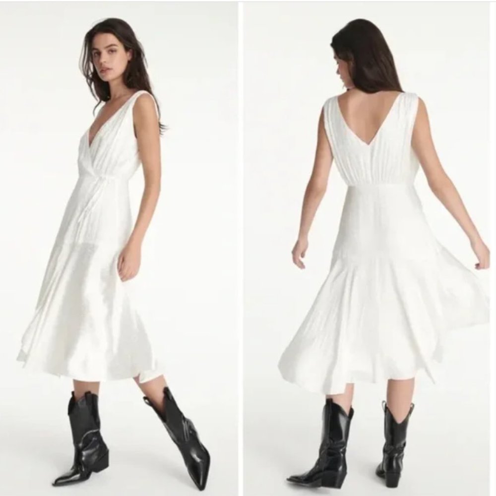 The Kooples Dress in White Ecru Jacquard dot - size 1 (small) - NWT